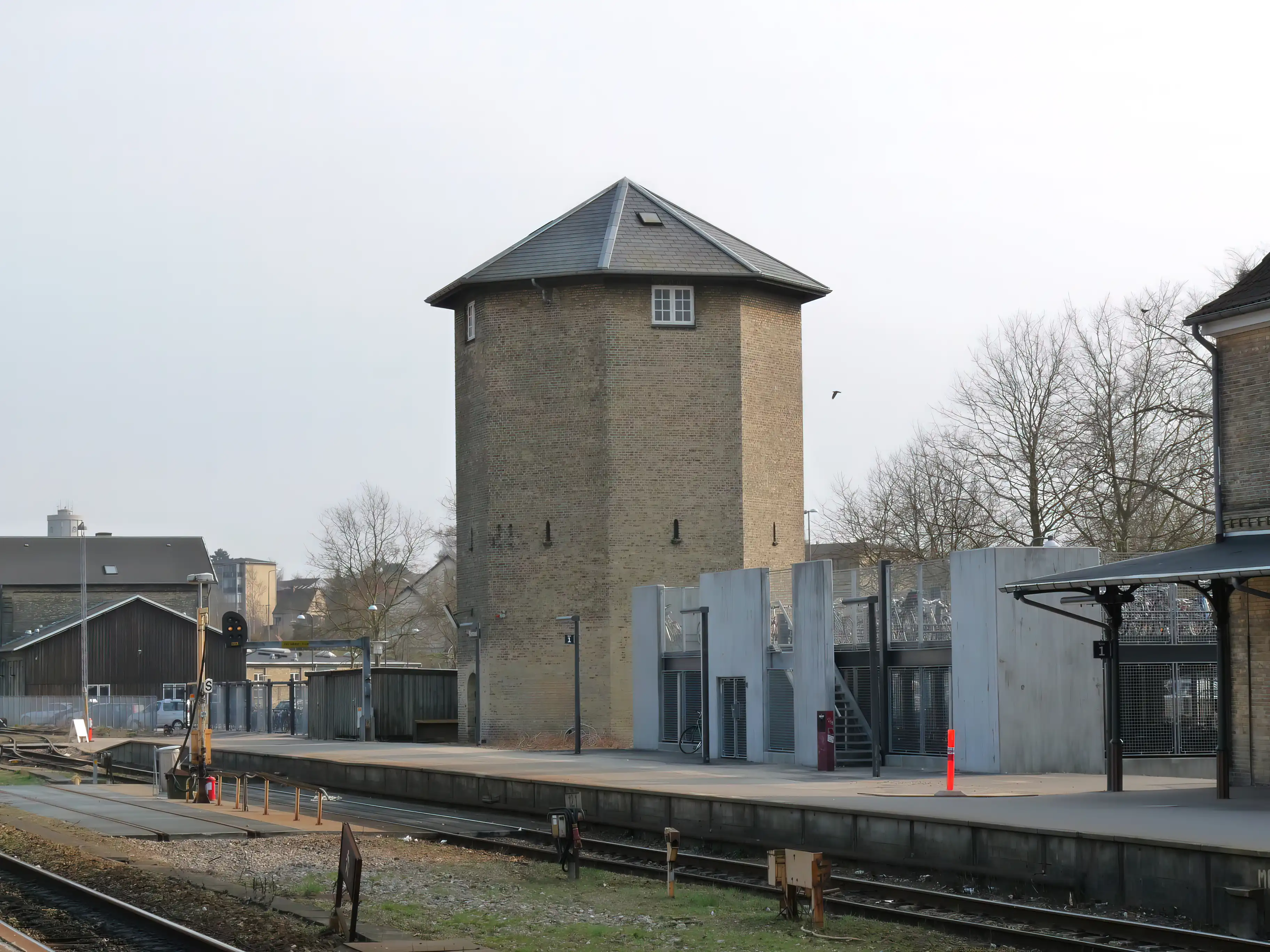 Billede af Næstved Stations vandtårn.