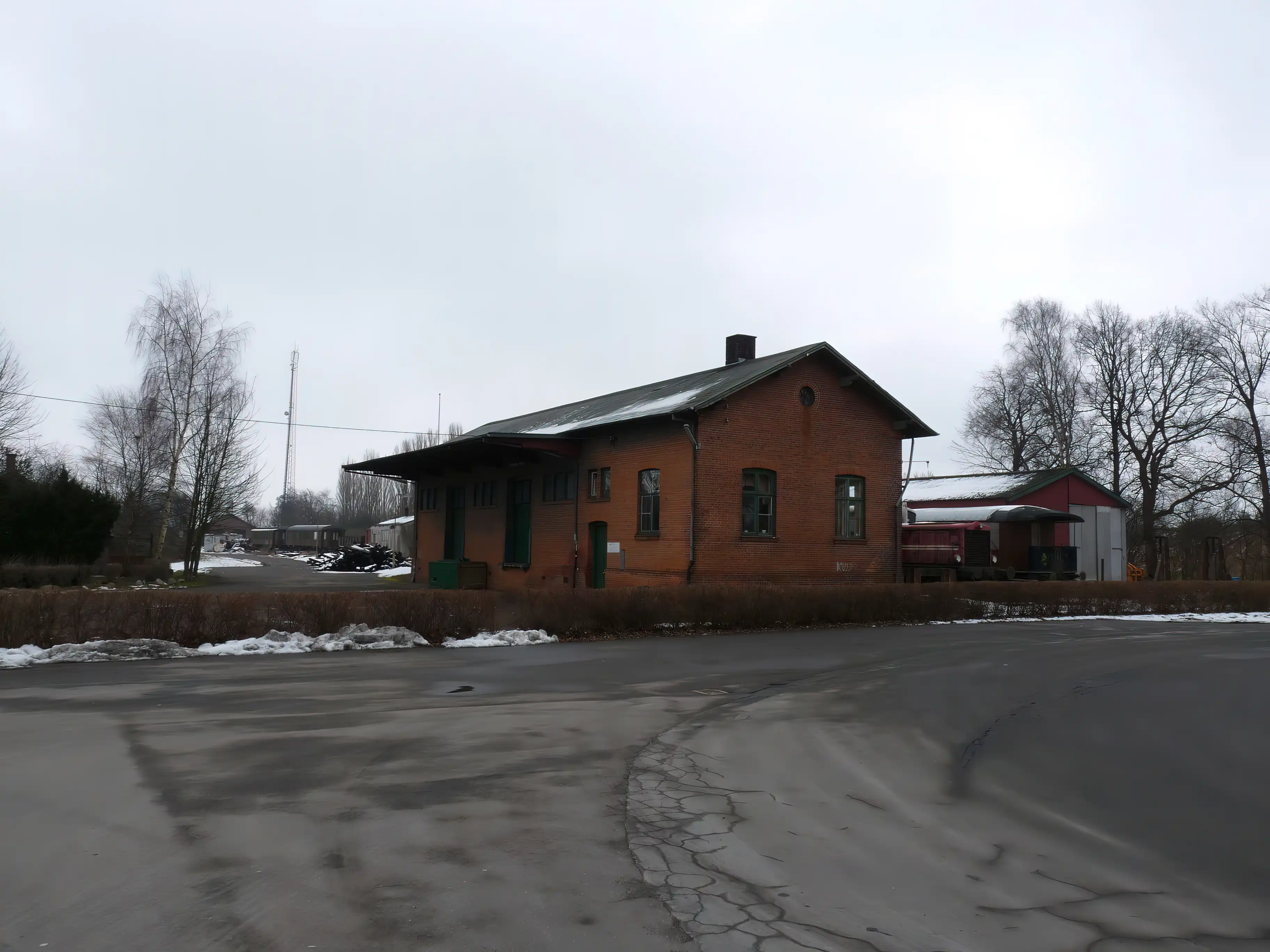 Billede af Skælskør Stations pakhus.