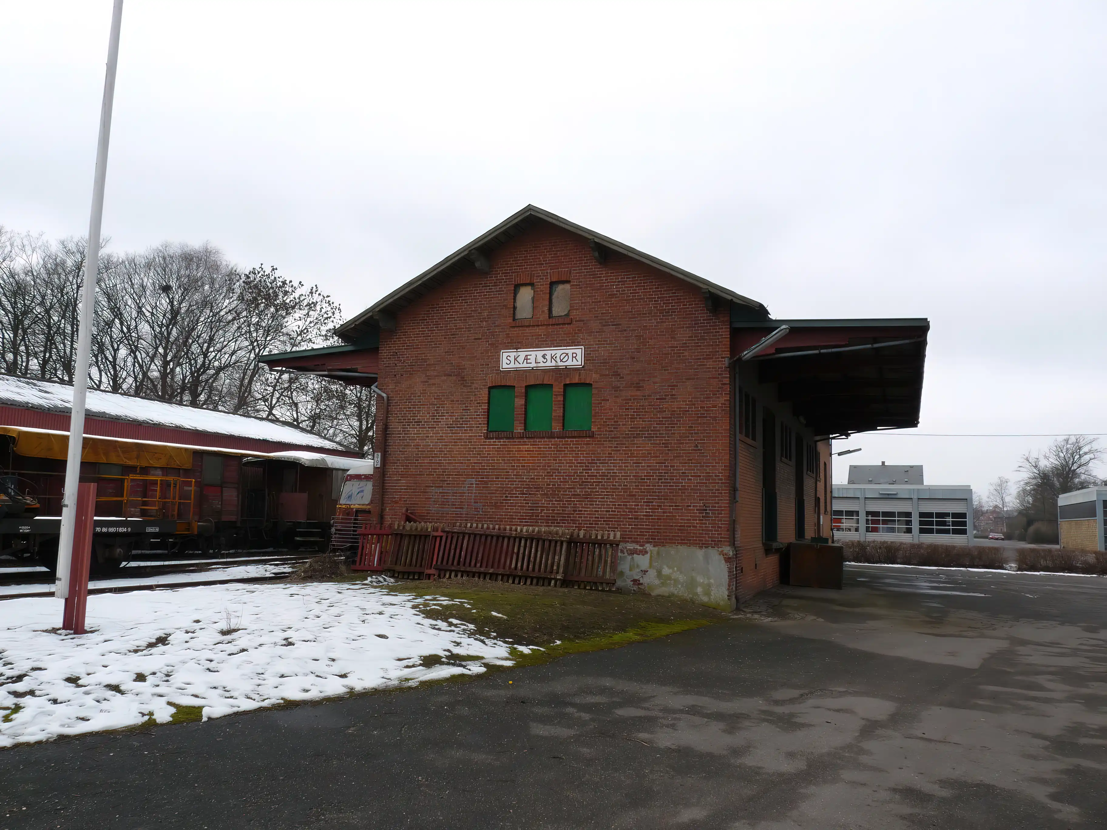 Billede af Skælskør Stations pakhus.