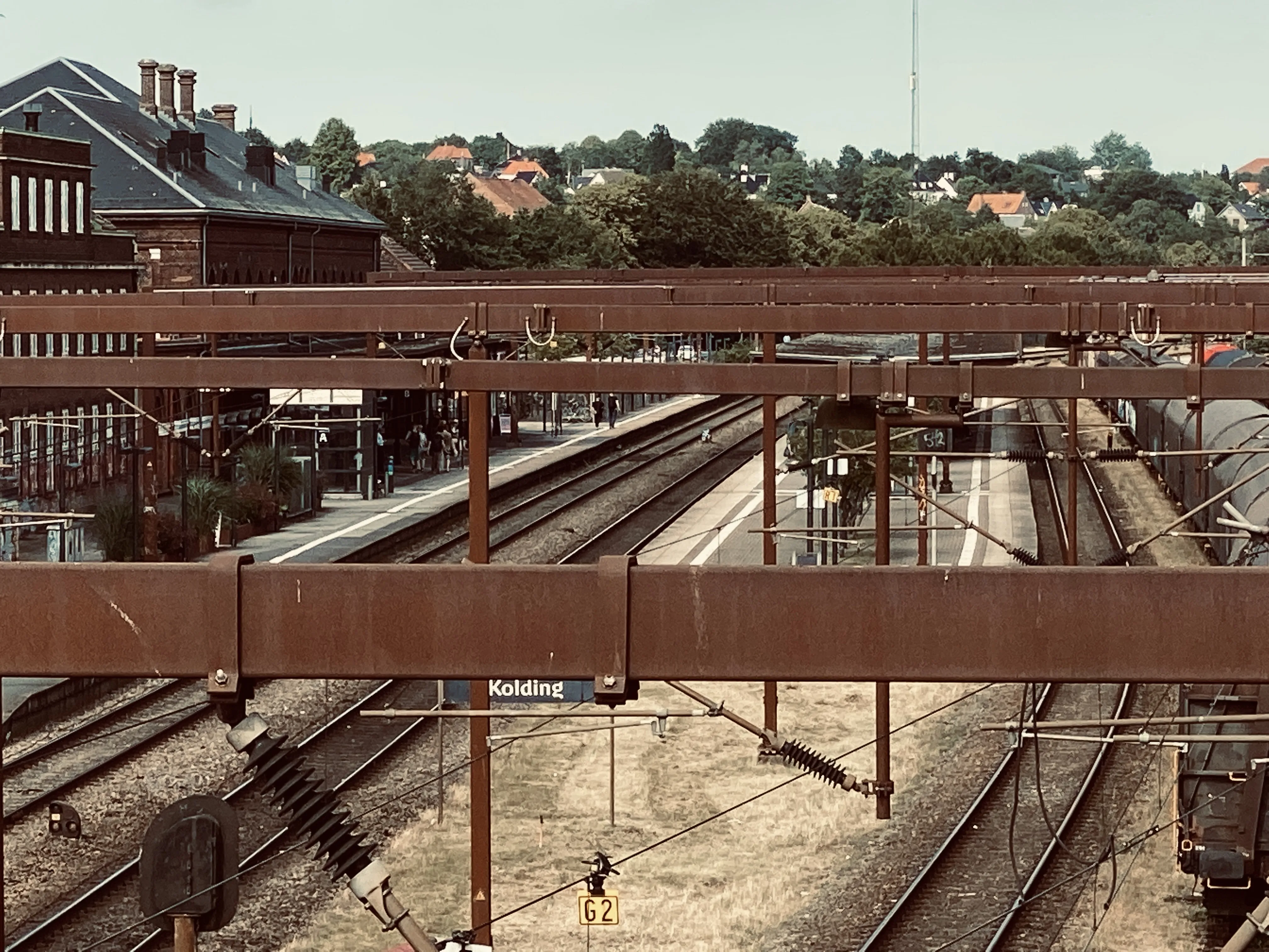 Billede af Kolding Banegårds ind og udkørsel.