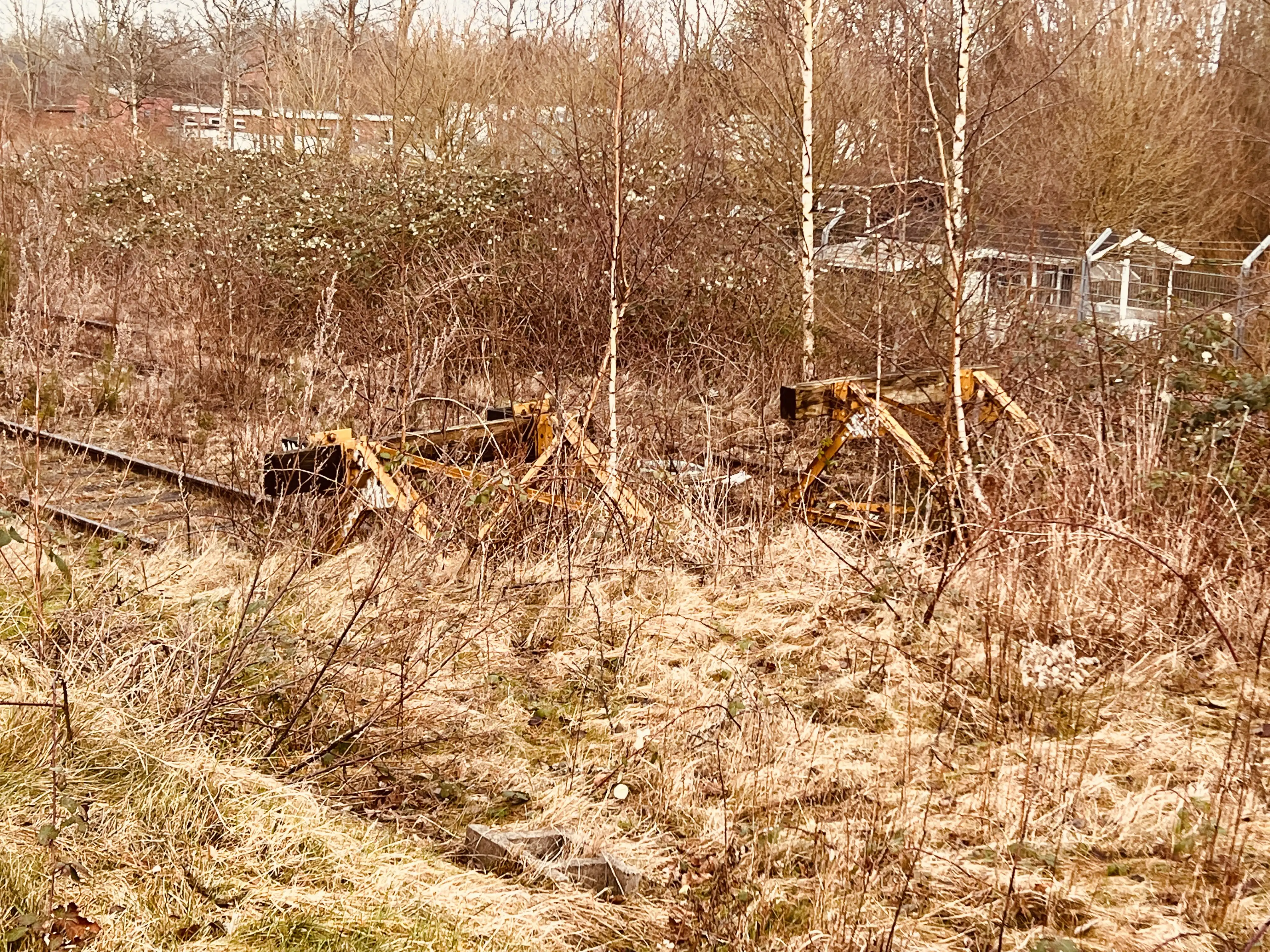 Billede af resterne af det oprindelige sporindførsel til Randers Station. Billede af resterne af det oprindelige sporindførsel til Randers Station.