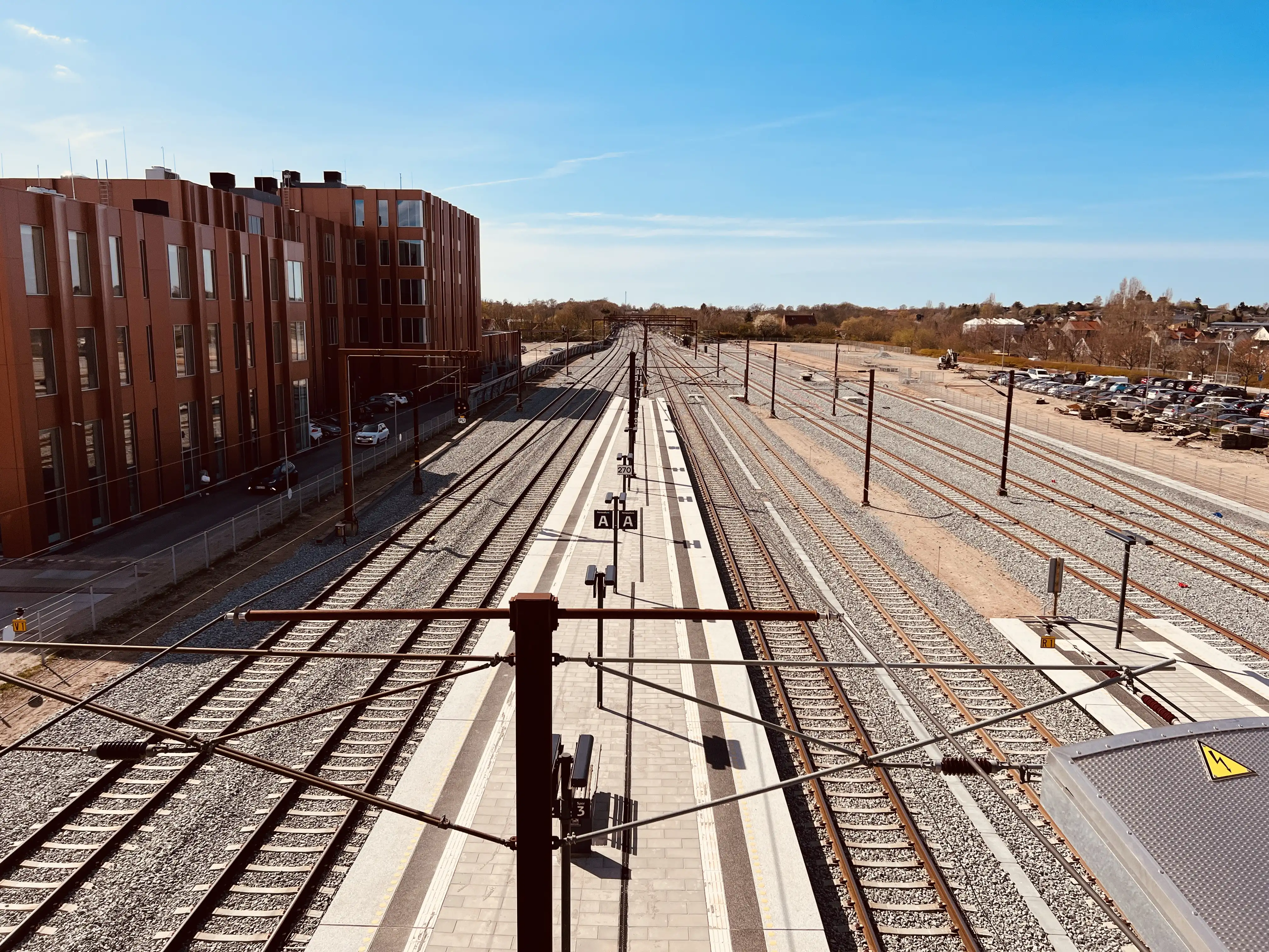 Billede af Slagelse Stations ind og udkørsel. Billede af Slagelse Stations ind og udkørsel.