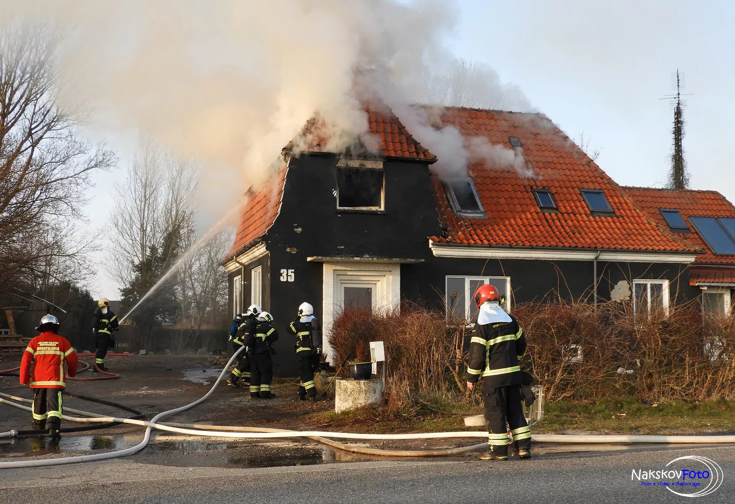 Billede af branden på Torrig Station. Billede af branden på Torrig Station.