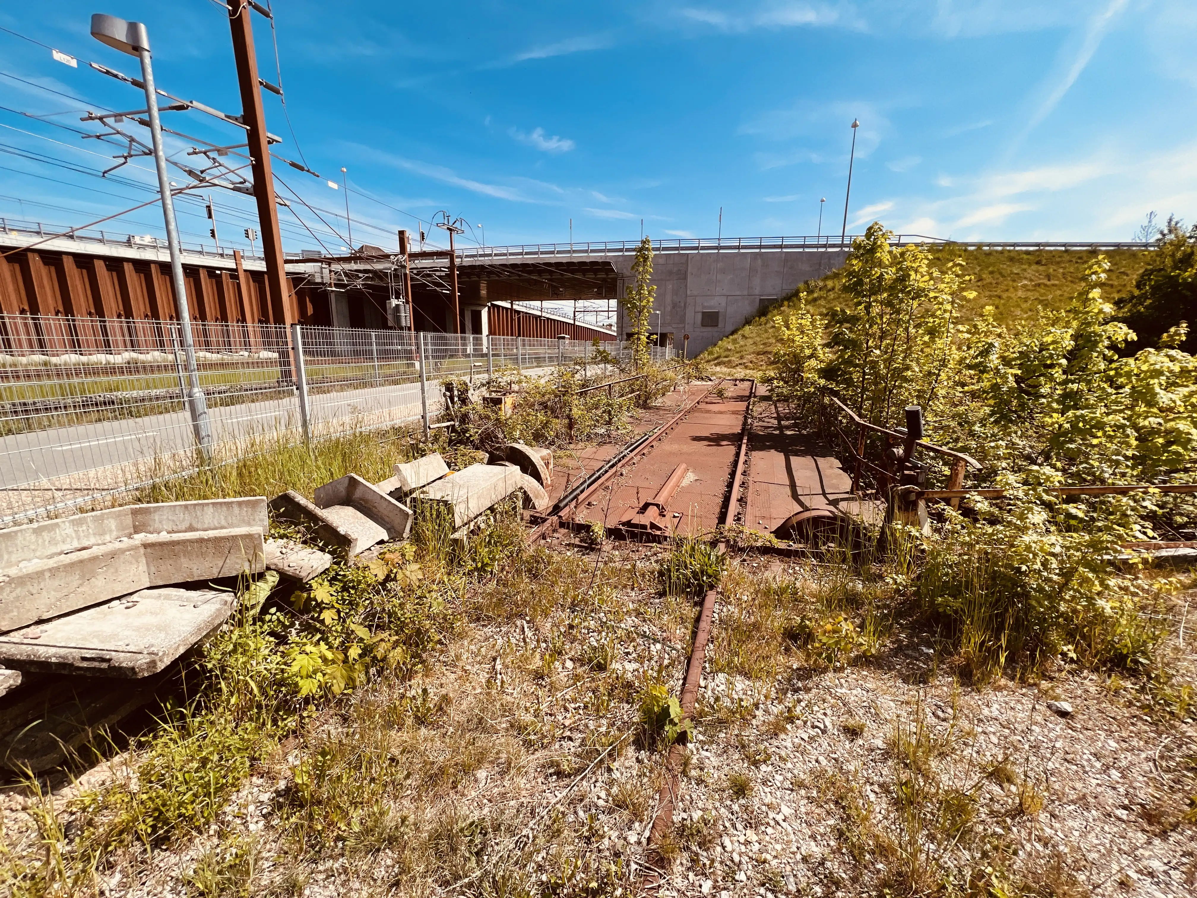 Billede af Næstved Stations nye sydbro, som afløser den ikoniske sydbro, som blev revet ned i weekenden mellem den 31. august og 3. september 2018.