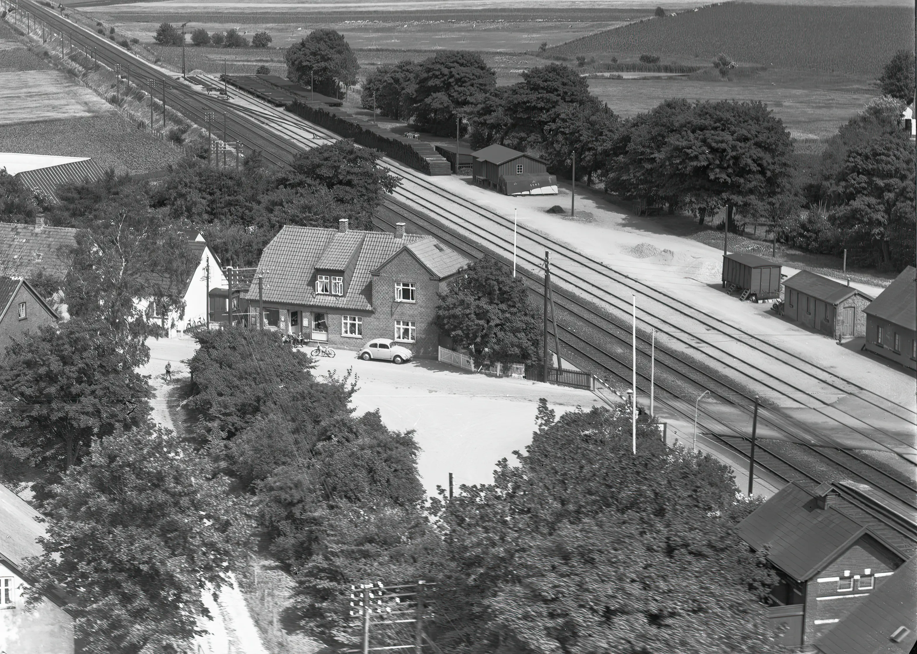 Billede af Forlev Stations sporareal. Billede af Forlev Stations sporareal.