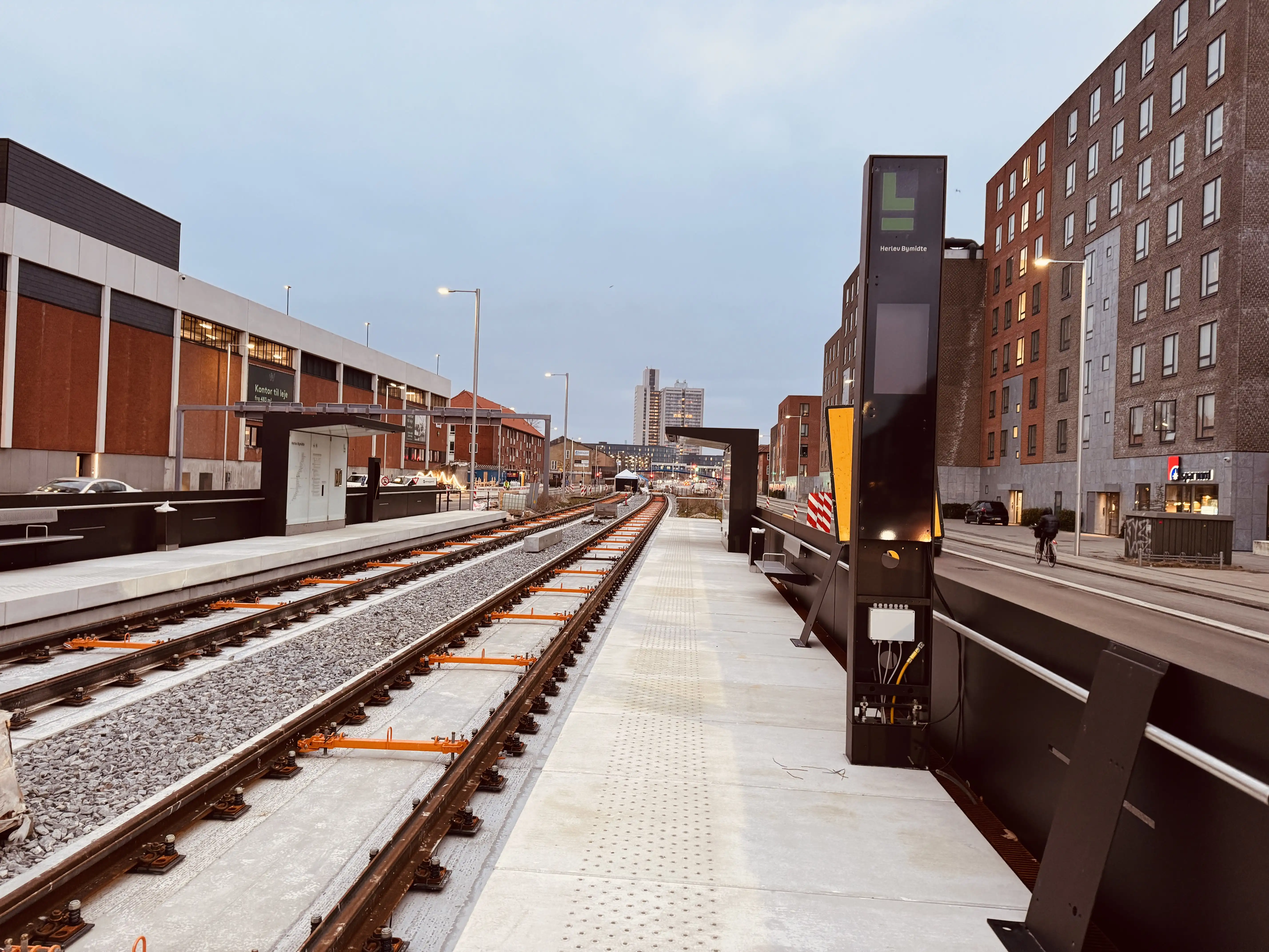 Billede af Herlev Bymidte Letbanestation.