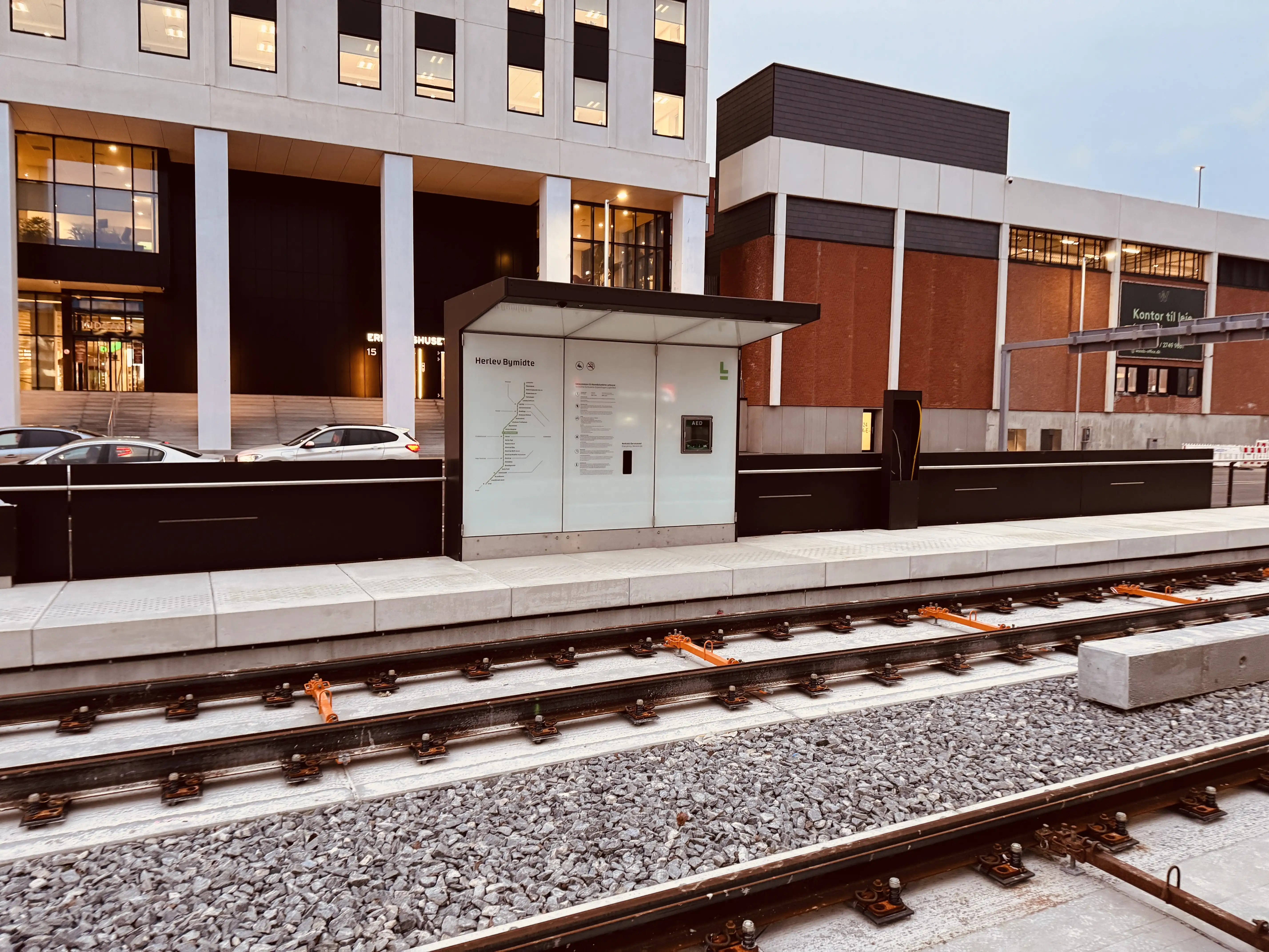 Billede af Herlev Bymidte Letbanestation.