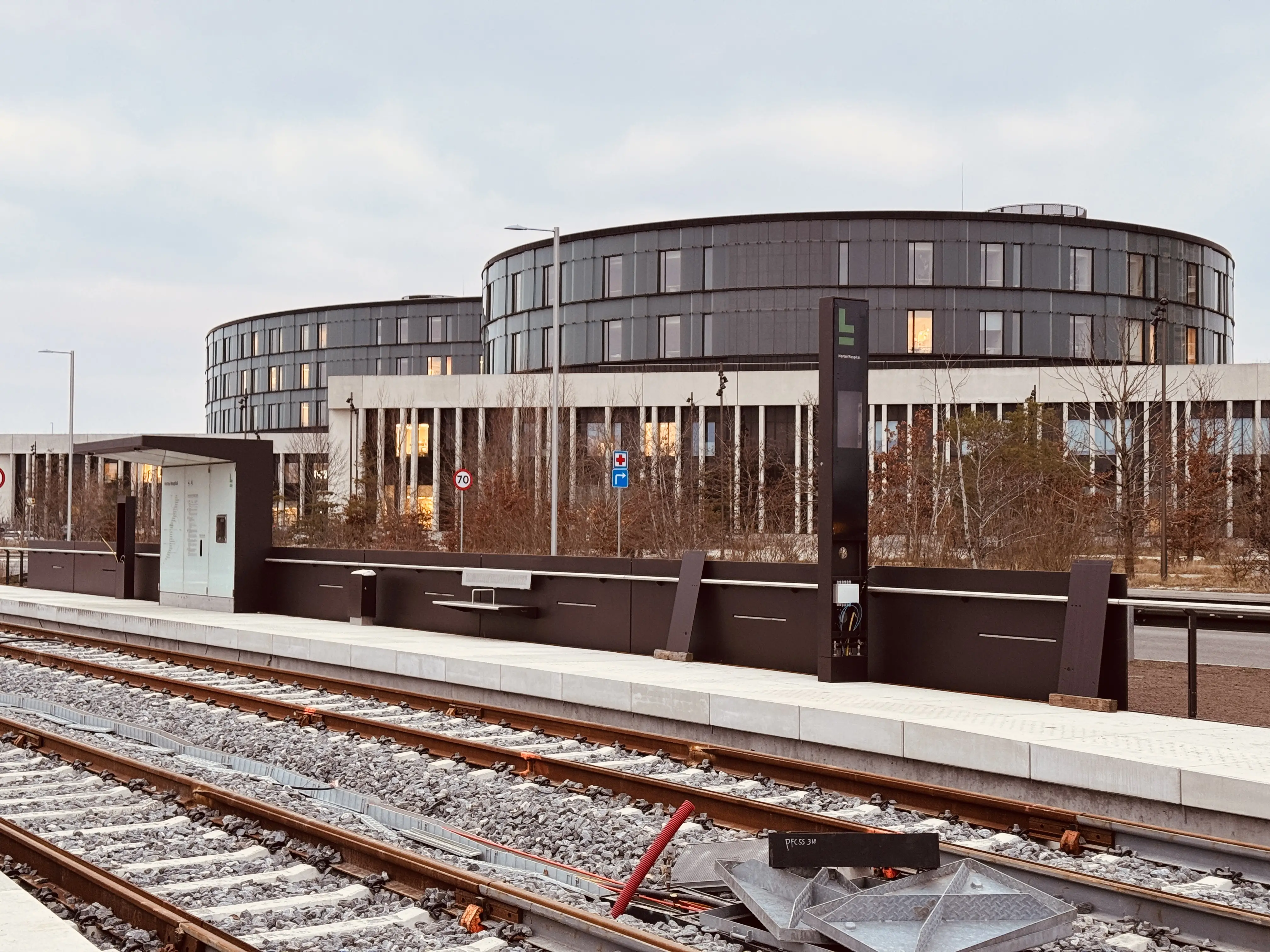 Billede af Herlev Hospital Letbanestation.
