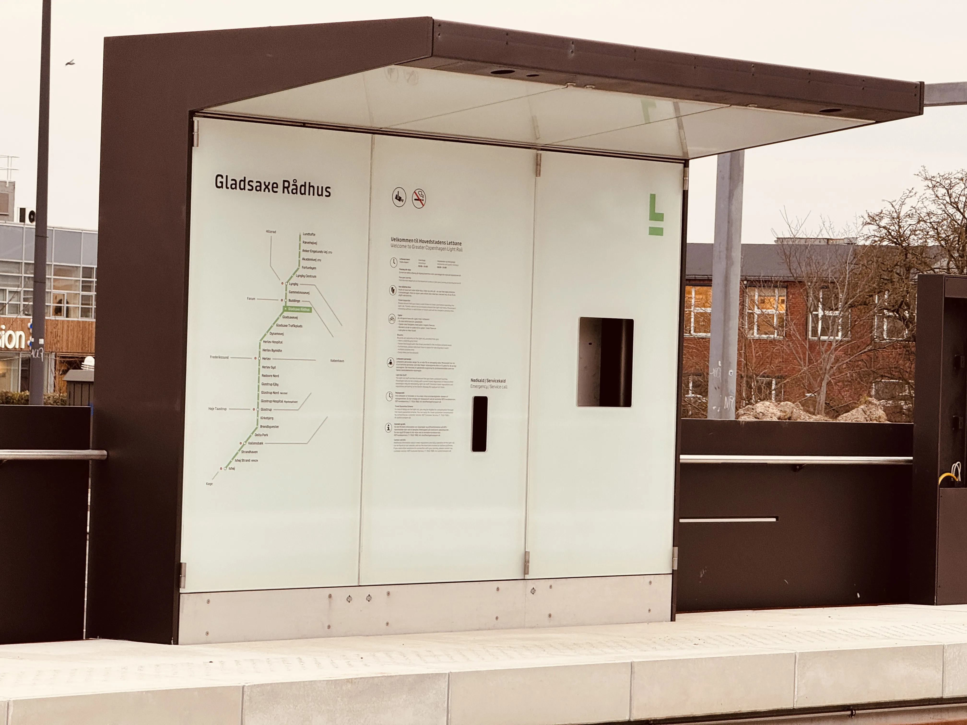 Billede af Gladsaxe Rådhus Letbanestation.